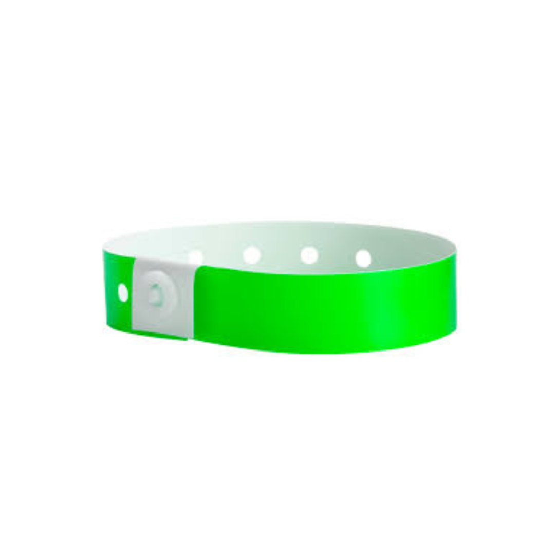 Vinyl Wristband L-Shape "Neon Green"