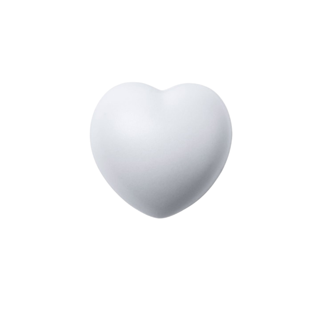 Heart Shaped Anti-Stress Ball "White"