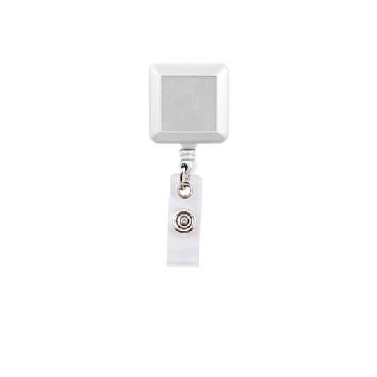 Square Reel Badge "White"