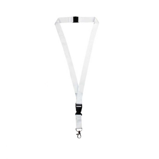Lanyard With Hook, Safety Lock and Buckle "White"