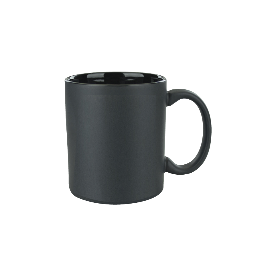 Black Outside Matt Inside Matt Screen Printing Mug