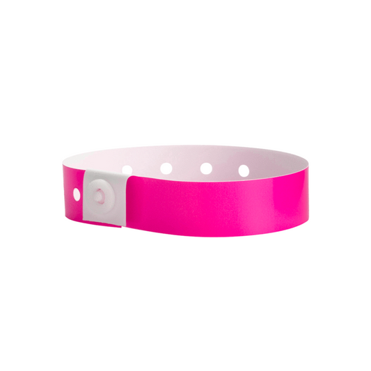 Vinyl Wristband L-Shape "Neon Pink"