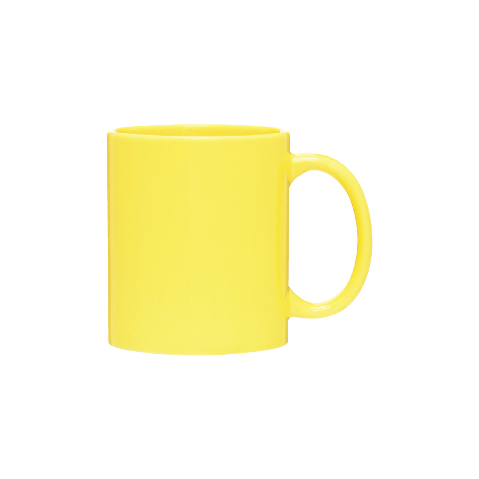 Yellow Screen Printing Mug