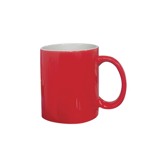 Red Outside White Inside Screen Printing Mug